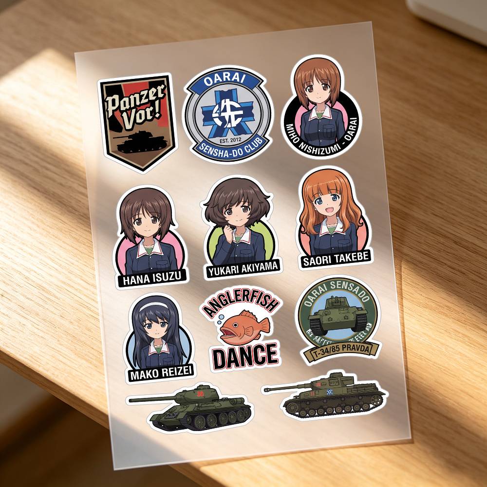 Laptop Accessories Girls - Anime Girls Und Panzer Motorcycle Stickers