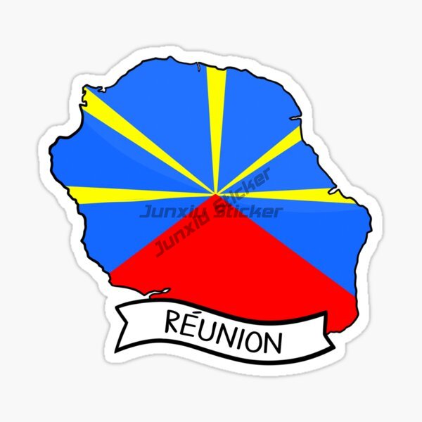 Reunion Island Flag Car Sticke - Laptop Accessories Logo recension och pris