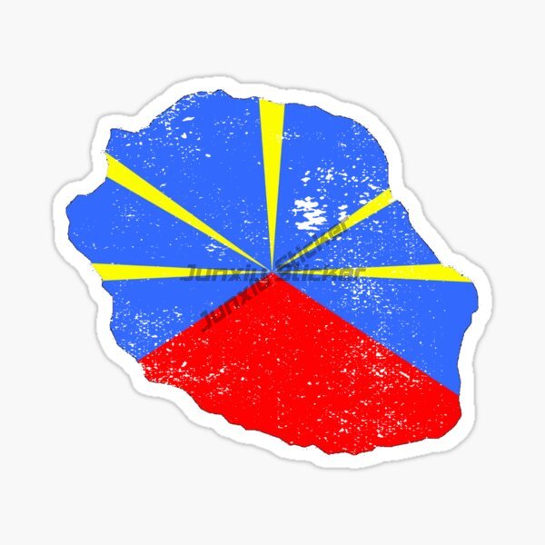 Reunion Island Flag Car Sticke - Laptop Accessories Logo recension och pris