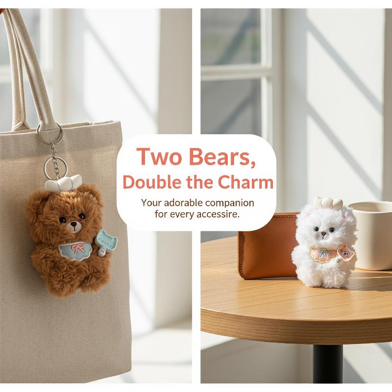 1Pcs Soft Plush Chef Bear Keyc - Laptop Accessories Girly recension och pris