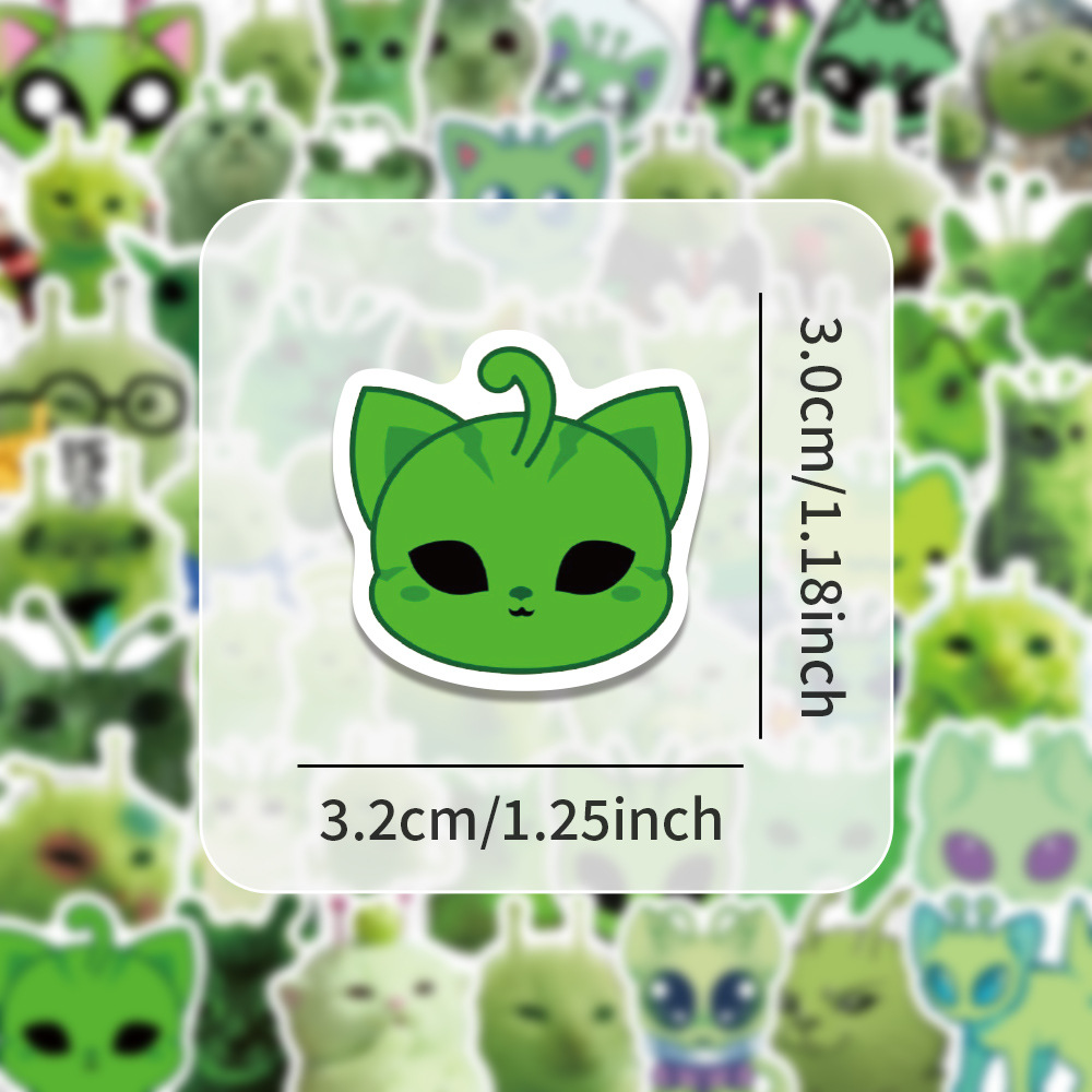 100pcs Fun Alien Cat Emoji Sti - Laptop Accessories Stickers recension och pris