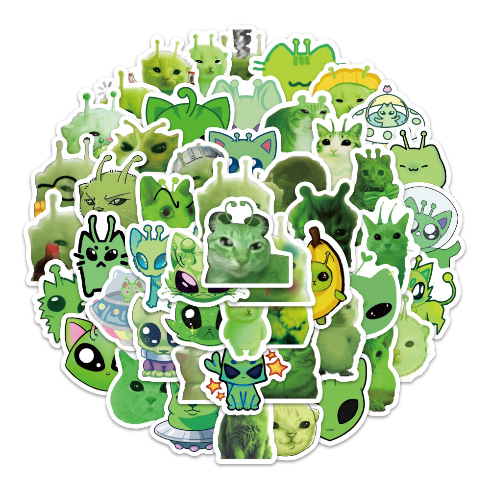 100pcs Fun Alien Cat Emoji Sti - Laptop Accessories Stickers recension och pris