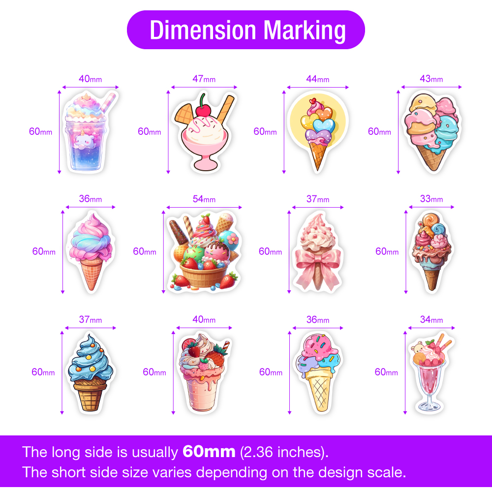 Summer Ice Cream Stickers Cool - Laptop Accessories Cool recension och pris