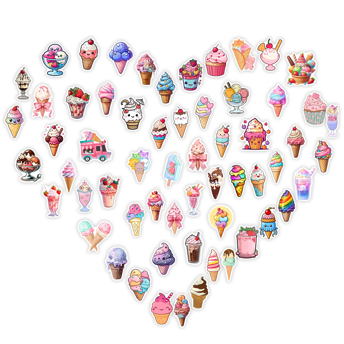 Summer Ice Cream Stickers Cool - Laptop Accessories Cool recension och pris