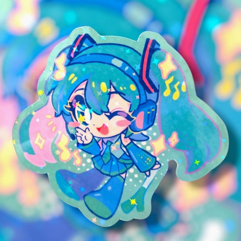 Virtual idol Green Twin Tails  - Laptop Accessories Girls recension och pris