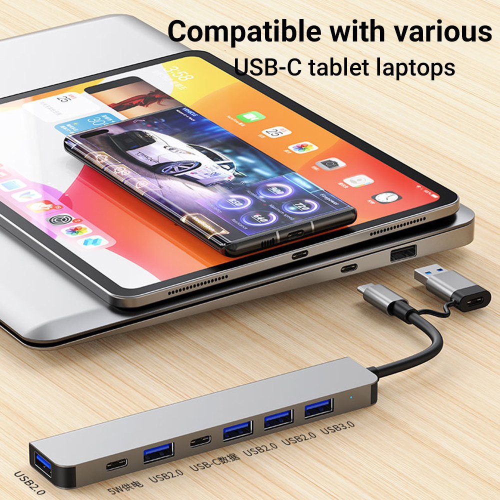 7-in-1 Dual-Head USB-C&USB Doc - Laptop Accessories That You Need recension och pris