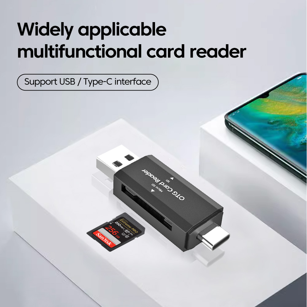 2 in 1 Type C SD TF Card Reade - Laptop Accessories For Programmers recension och pris