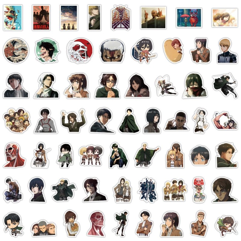 60Pcs Attack on Titan Anime St - Laptop Accessories Stickers recension och pris