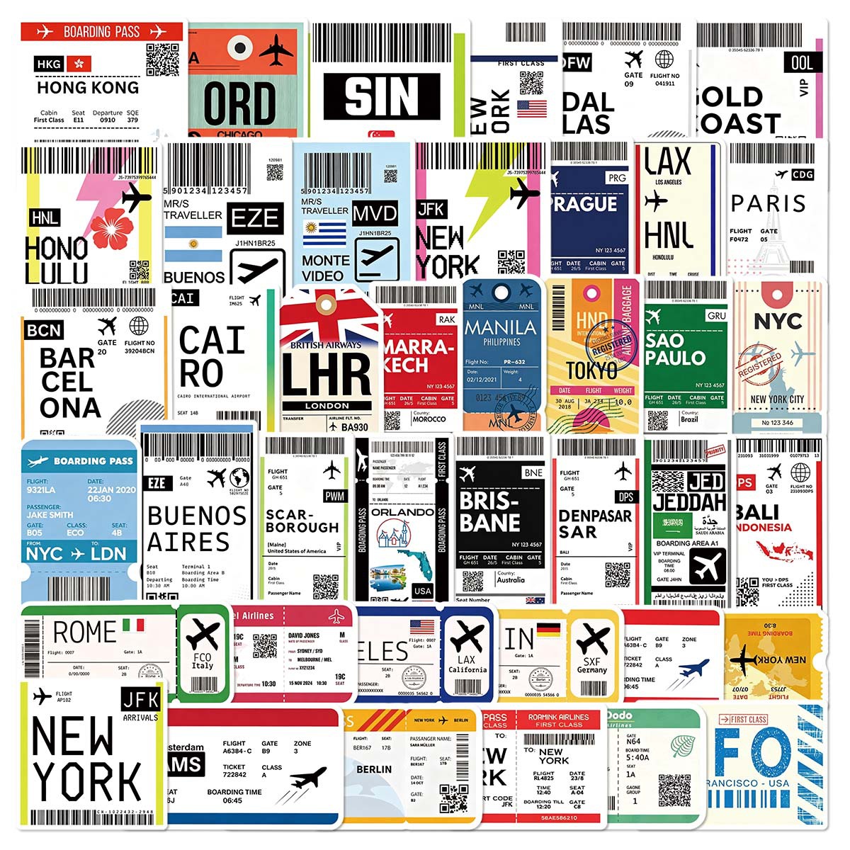 50Pcs Air Tickets Boarding Pas - Laptop Accessories Cool recension och pris