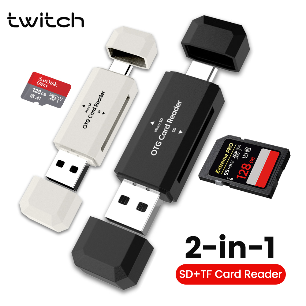 2 in 1 Type C SD TF Card Reade - Laptop Accessories For Programmers recension och pris