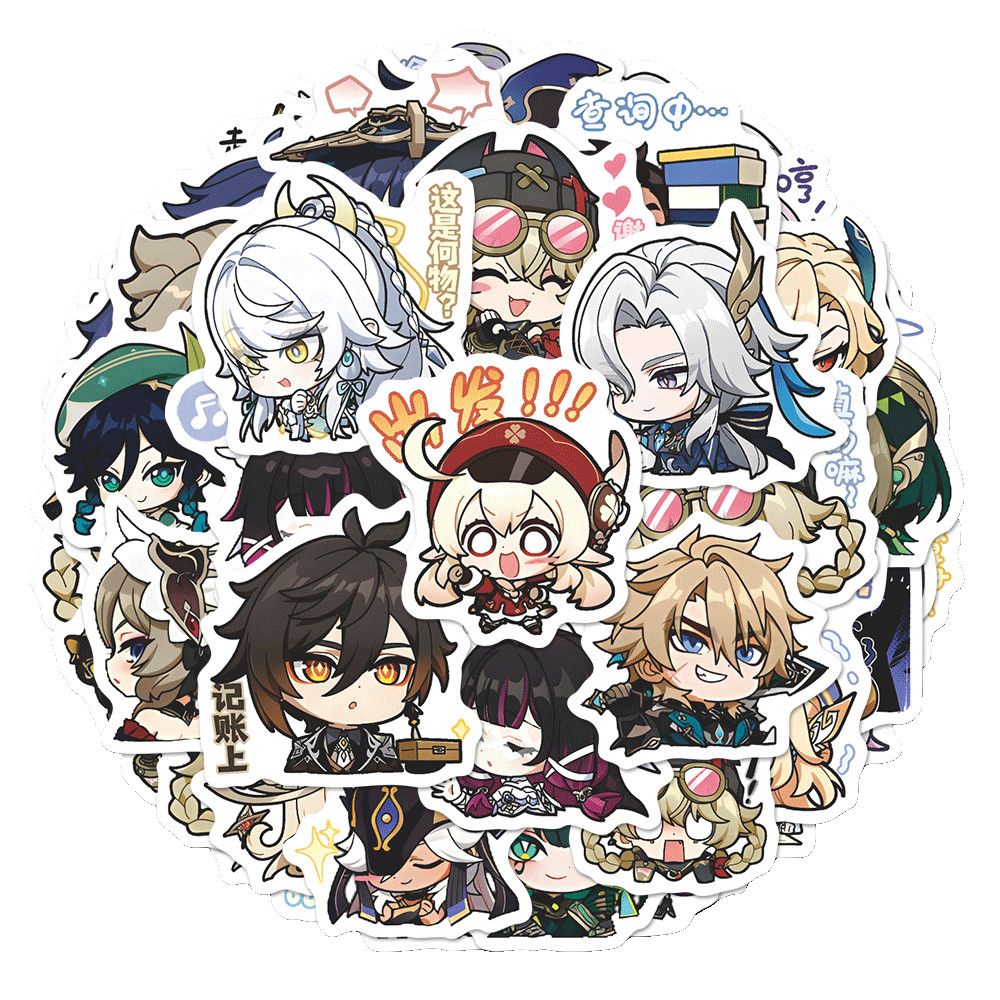 64PCS Genshin Impact Moon Maid - Laptop Accessories Stickers recension och pris