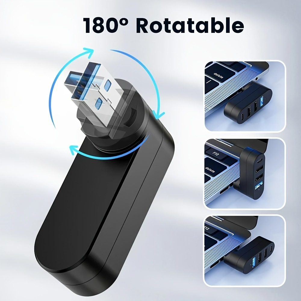 Mini Splitter 4 Ports USB Hub  - Laptop Accessories For Programmers recension och pris