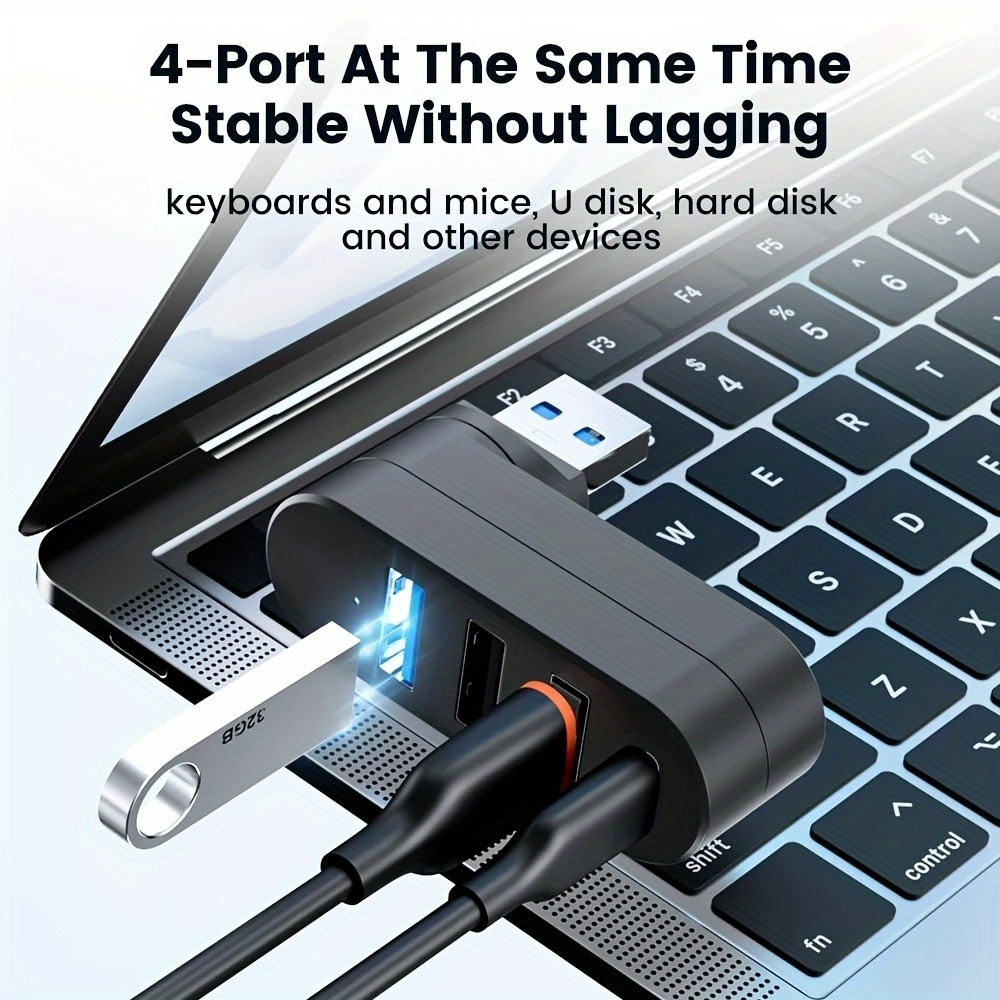 Mini Splitter 4 Ports USB Hub  - Laptop Accessories For Programmers recension och pris
